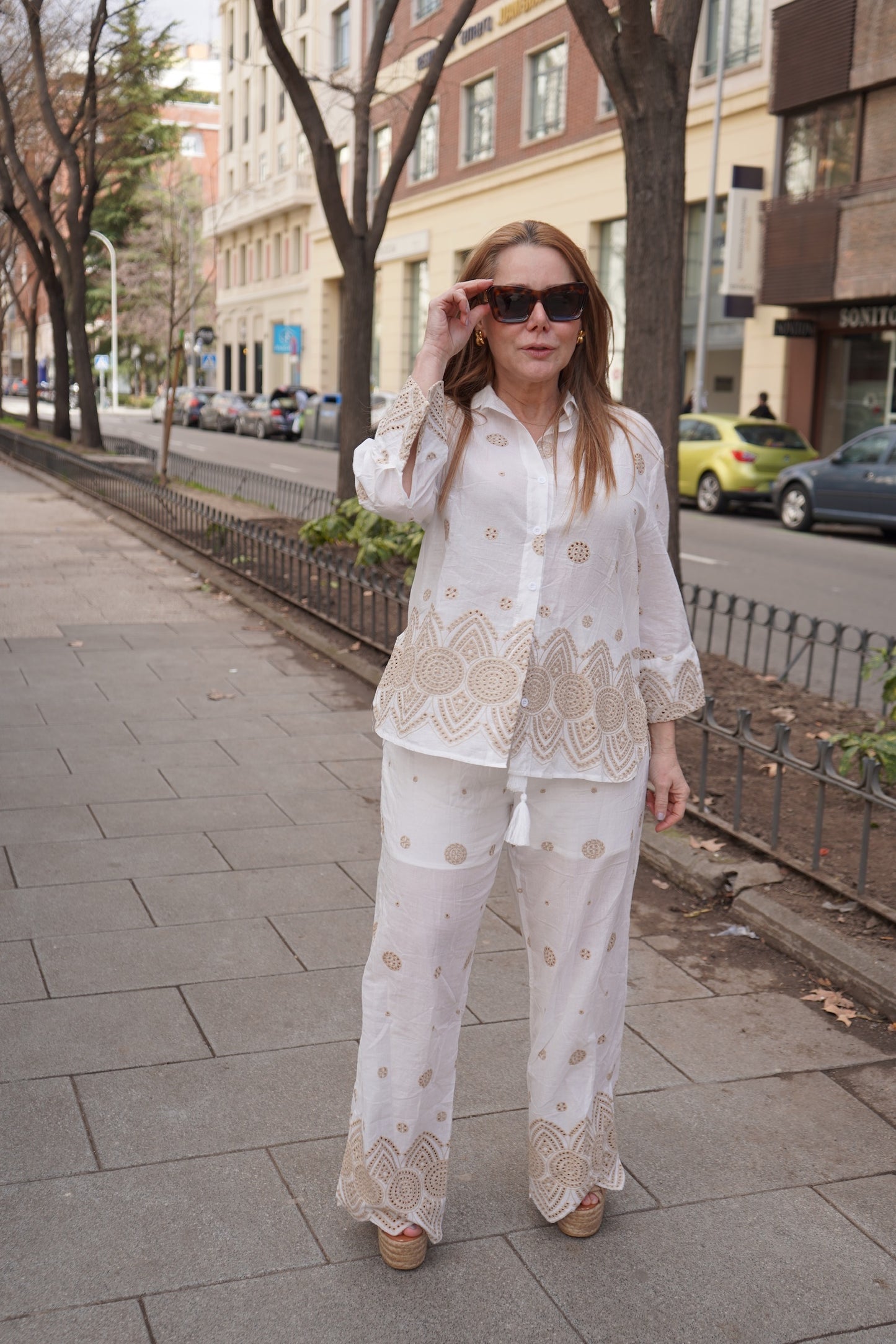 White Embroidered Set