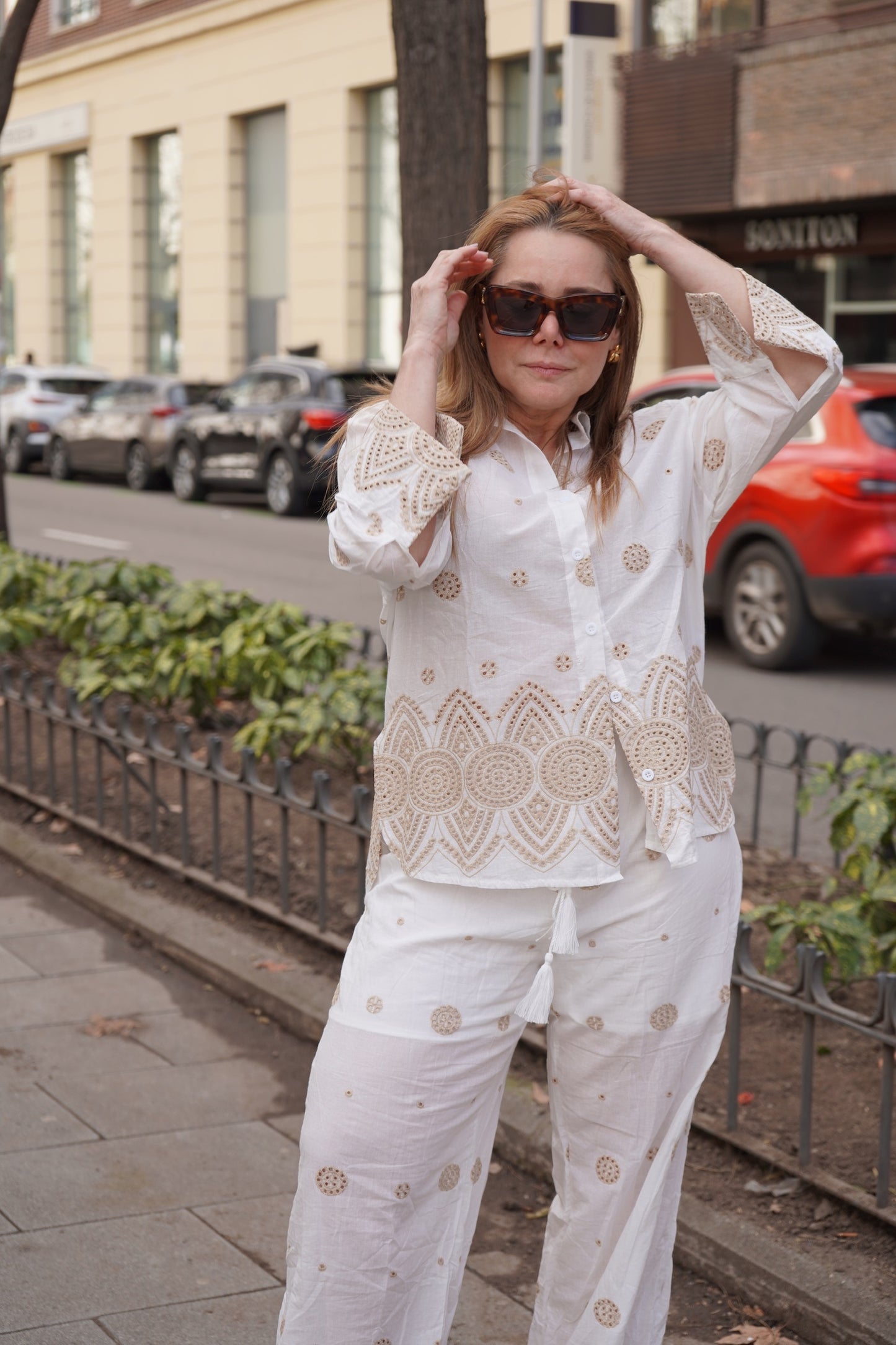 White Embroidered Set