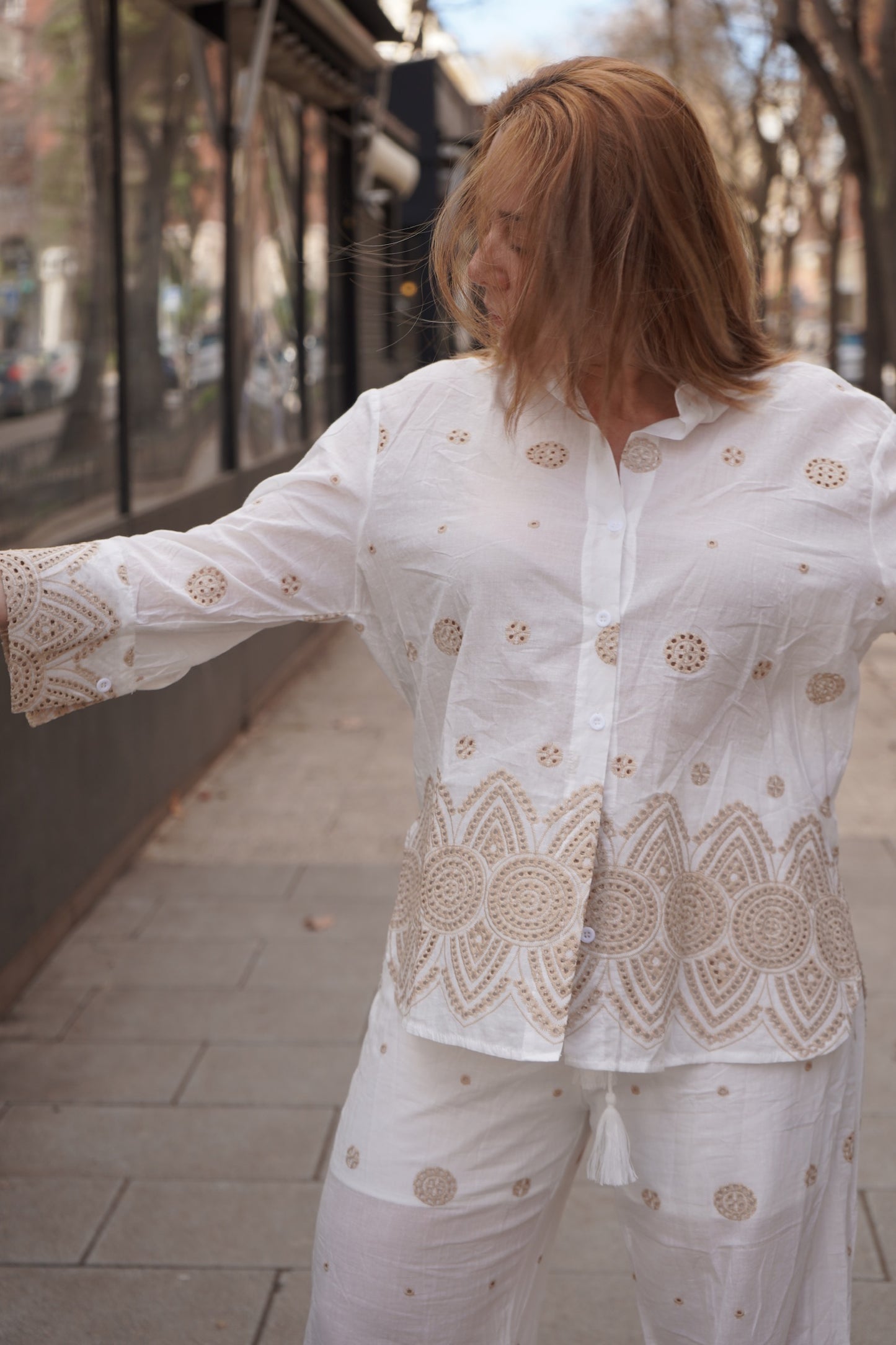 White Embroidered Set